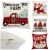 Set of 4 decorative cushion covers, 40x40 cm, Christmas motifs, red and white 146233176