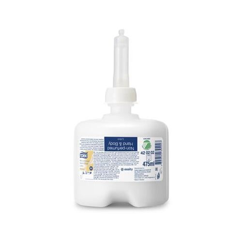 Kéz-és testápoló, illatmentes, 0,475 l, S2 rendszer, TORK, fehér