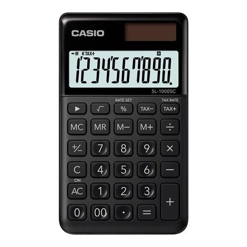 Zsebszámológép, 10 számjegy, CASIO "SL 1000", fekete 146236791