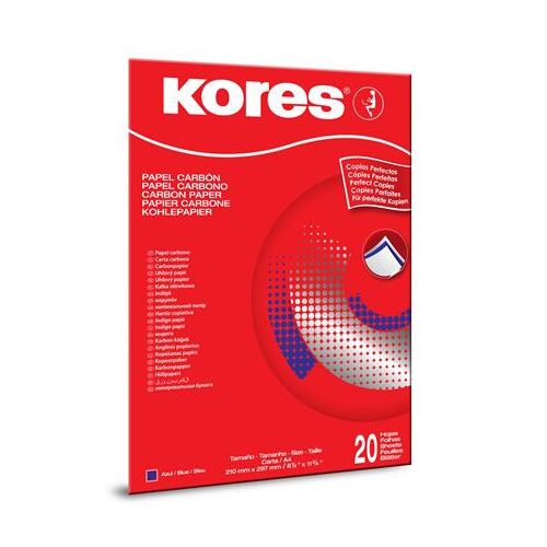 Indigó, A4, kézi, KORES, 20 lap, kék