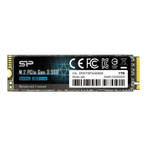 1TB Silicon Power A60 NVMe M.2 PCIe Gen 3x4 SSD kártya (2280) (SP001TBP34A60M28) 146239372 - Silicon Power