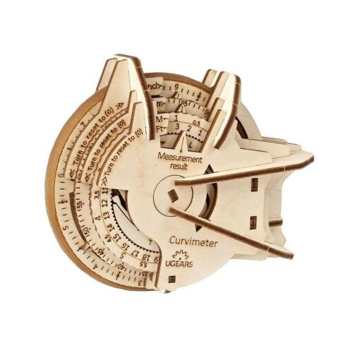 UGEARS STEM Lab Görbületmérő mechanikus modell, összeszerelés nélkül, ferde nézet - Ugears