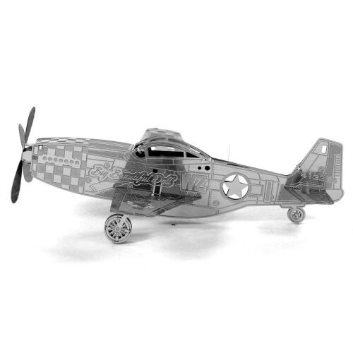 Metal Earth Boeing P-51 Mustang repülőgép - lézervágott acél makettező szett 146241199
