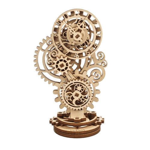UGEARS Steampunk óra 2.0 mechanikus modell, ferde nézet - Ugears