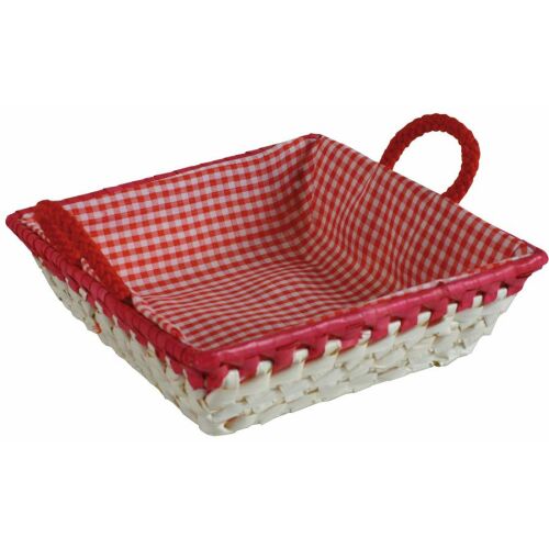 Domotti Palma szögletes kosár béléssel 22x22x7 cm vegyes színekben 146242192