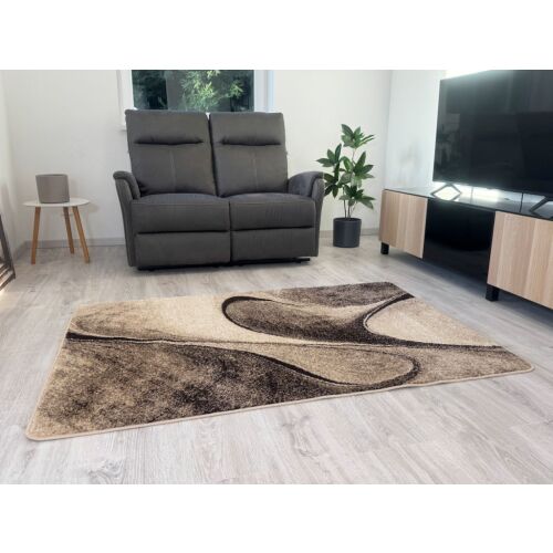 Jasmine 2208 Bézs Szőnyeg 60x110cm, modern design nappali szőnyeg, polipropilén juta hátlap - Szőnyeg