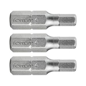 Fortum BEHAJTÓHEGY HEX, 3 DB, S2 ACÉL, H 4×25MM 4741505