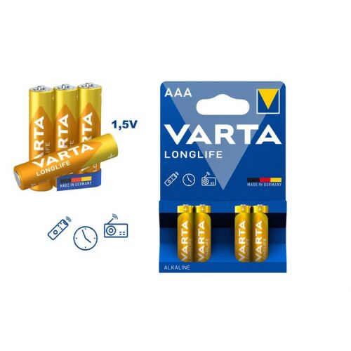 VARTA LONGLIFE ELEM MIKRO ALKÁLI AAA 4DB 146257504