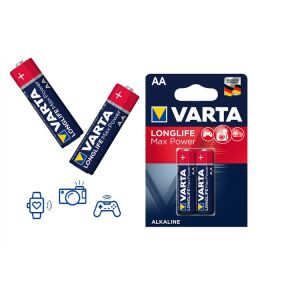 VARTA LONGLIFE MAX POWER ELEM CERUZA ALKÁLI AA 2DB