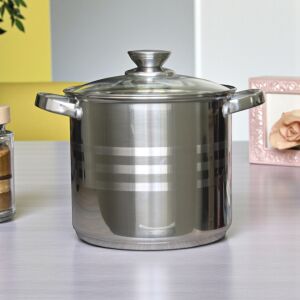 Fazék üveg fedővel , rozsdamentes acél, 5,6 L, 20 cm