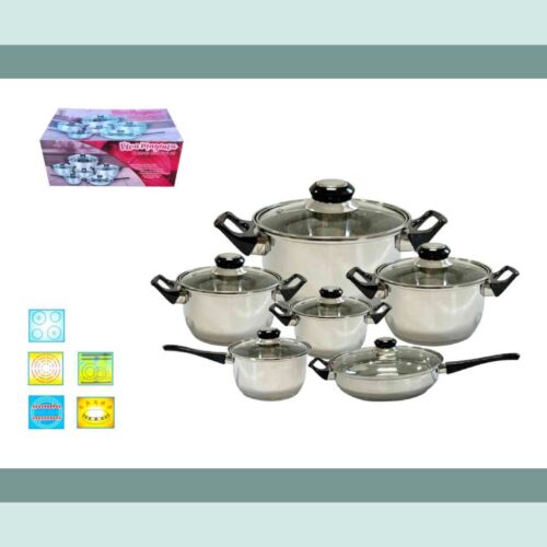 Magenta 12 részes lábas szett, rozsdamentes acél (6 lábas + 6 fedő) 146264481