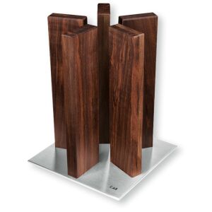 KAI Stonehenge késtartó diófából, rozsdamentes acél talppal (STH-5) 146264518 - Tárolás & Rendszerezés