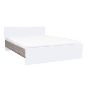 Miami franciaágy ágyneműtartó nélkül 160x200 cm fehér-yorki tölgy 146265728 - Hálószoba bútor