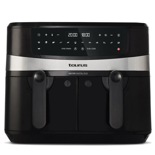 Taurus Air Fry Digital Duo Dupla 9 L 2200 W Forrólevegős Fekete Olajsütő 146268866