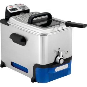 Tefal Oleoclean Pro Inox & Design FR8040 Normál 3,5 L 2300 W Fekete, Rozsdamentes acél Olajsütő 146268890 - Olajsütő