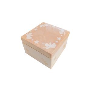 Kerámia ékszertartó - Angyal mintás - Négyszögletes