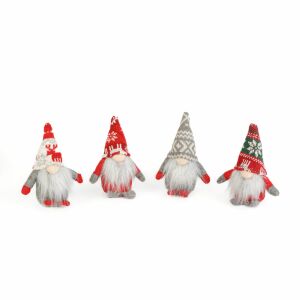 Bewello Karácsonyi skandináv manó - 15 cm - 4 féle karácsonyi manó télapó jelmezben 59502