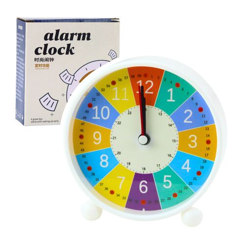 Gyermek Ébresztőóra Oktatási Kvarc Perc Másodperc Színes 12cm – 24863 146282382