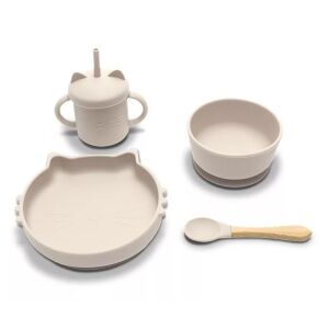 Lorelli Természetes szilikon 4 db-os étkészlet - Beige 146283040 - Baba & Tipegő