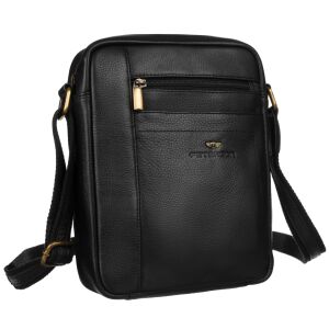 Férfi bőr táska cipzáras zsebbel - Peterson