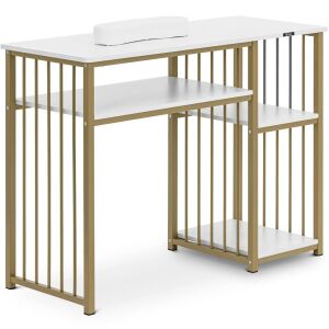Manikűr és kozmetikai asztal kéztartóval 110 x 46 cm - fehérarany 146285757 - Körömápolás