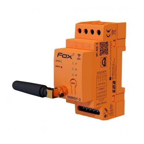 Villanyfigyelő WI-FI 3F+N, FOX ENERGY 3, WI-MEF3 100A