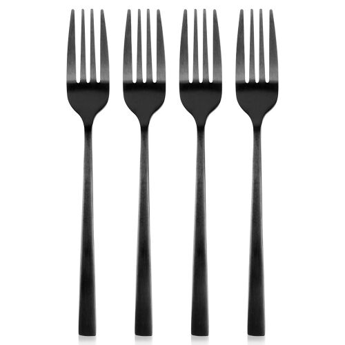 Fekete acél desszertvilla, 4 db. 146291220