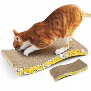 Macska kaparófás fekhely kartonból, csónak, 45 cm, kényelmes, stabil, ökológiai