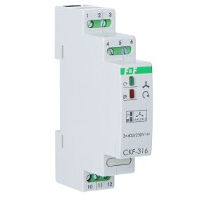 CKF-316 fázissorrend és fázisvesztés-érzékelő érintkezői: 1P, I=10A, 1 modul