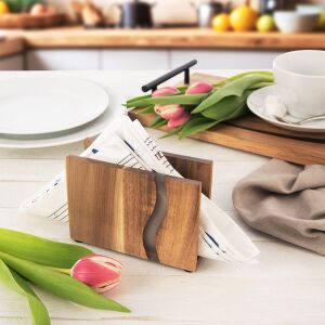 Fa szalvétatartó RIVER 12x8,5 cm 146288487 - Tárolás & Rendszerezés