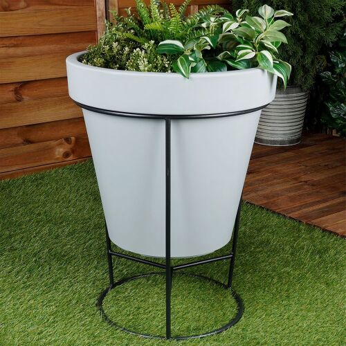 Kétoldalas fekete fém virágcserép állvány 45x53 cm 146288520