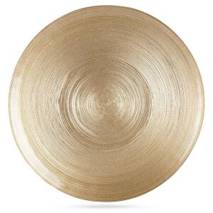 Sekély üveg tányér, arany, 28 cm 146292598 - Tányér