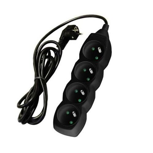 4-aljzatos hosszabbítókábel, fekete, 1,5 m 146289067