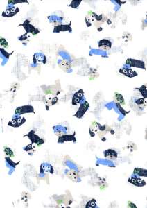 Textil pelenka 1db - Kutya #kék 30439729