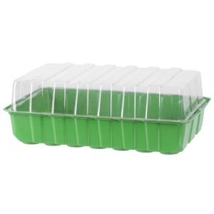 Palántázó tálca, mini melegágy tetővel, Herrison, 360x220x70 mm, kókuszrost pellettel 146300961 - Ültetőszerszám