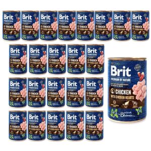 Brit Premium By Nature csirke és szív 24x400g