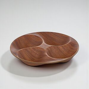 EVELIN plastic kínáló tál, 4 részes, osztott, 23x3,7 cm