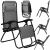 Felbontott - Springos összecsukható zéró gravitációs kerti Nyugágy - Sötétszürke 146312547