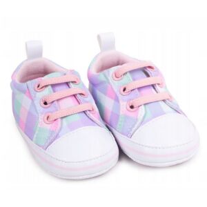 Yoclub Bébi Cipő 6-12 hó - Színes kockás 146319671 - Puhatalpú cipő, kocsicipő