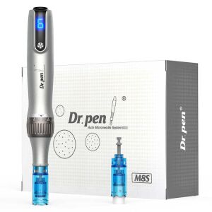 Arckezelő készülék, Microneedling, Dermapen Professional, Dr. Pen M8S, bőrfiatalító és öregedésgátló, 4 utántöltő, vezeték nélküli 146475524 - Szépség & Egészség