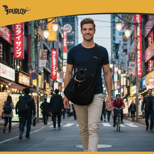 Purlov kisállat hordozó táska, 60x80cm - fekete