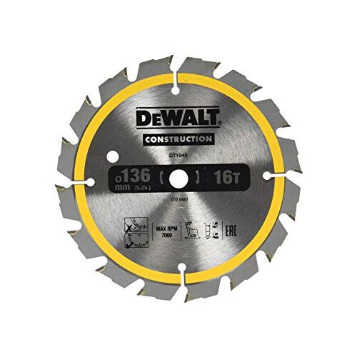 DEWALT PIŁA TARCZ.136x10mmx16z 146323755