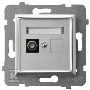 Ospel ARIA Gniazdo antenowe typu F pojedyncze srebro GPA-1UF/m/18 146323801 - Conectori și mufe