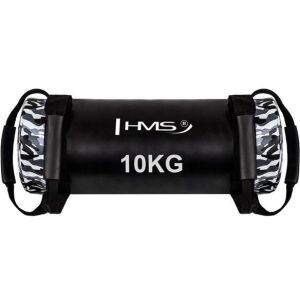 Fitness/box edzőtáska, Hms, Ökológiai bőr, 10kg, 56x22cm, Fekete