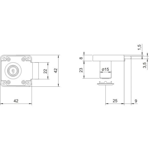 Bútorzár Dobos ZMB4 Nikkelezett 146324133
