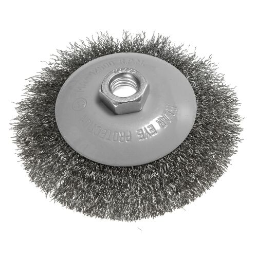 Kefeletlenítő korongkefe 115 mm, hullámos drót, acél, M14 146324237