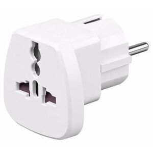 Adaptor de călătorie universal MicroConnect alb, funcționează în Marea Britanie, SUA, Danemarca, Elveția, Italia. Acest adaptor nu convertește tensiunea de rețea! 146325483 - Conectori și mufe
