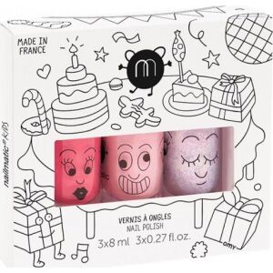 Nailmatic Nailmatic Kids Party B zestaw lakierów do paznokci Cookie 8ml + Bella 8ml + Elliot 8ml 146325803 - Lakier do paznokci