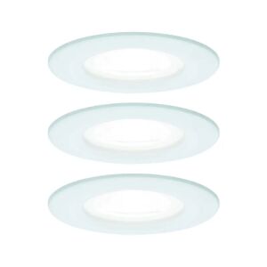 Paulmann készlet Beépített lámpatest Nova fix LED IP44 3x6.5W 4000K 230V GU10 51mm fehér szőnyeg/alumínium