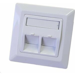 Univerzális beépítetlen aljzat 2 port - 80x80 146326628 - Keystone modul kiegészítő
